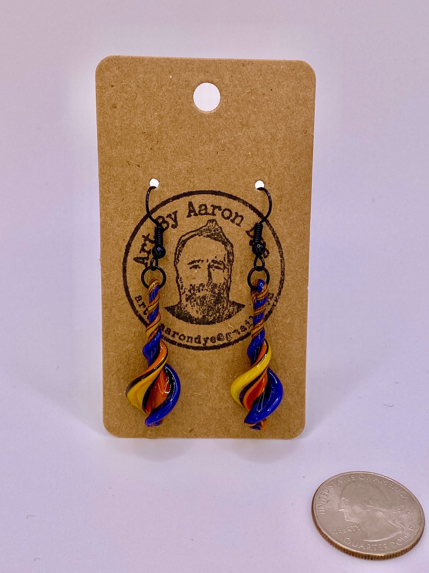 Colorful Blown Glass Earrings - Dangle and Drop - Handcrafted Jewelry Gift - Hypoallergenic | Art By Aaron Dye