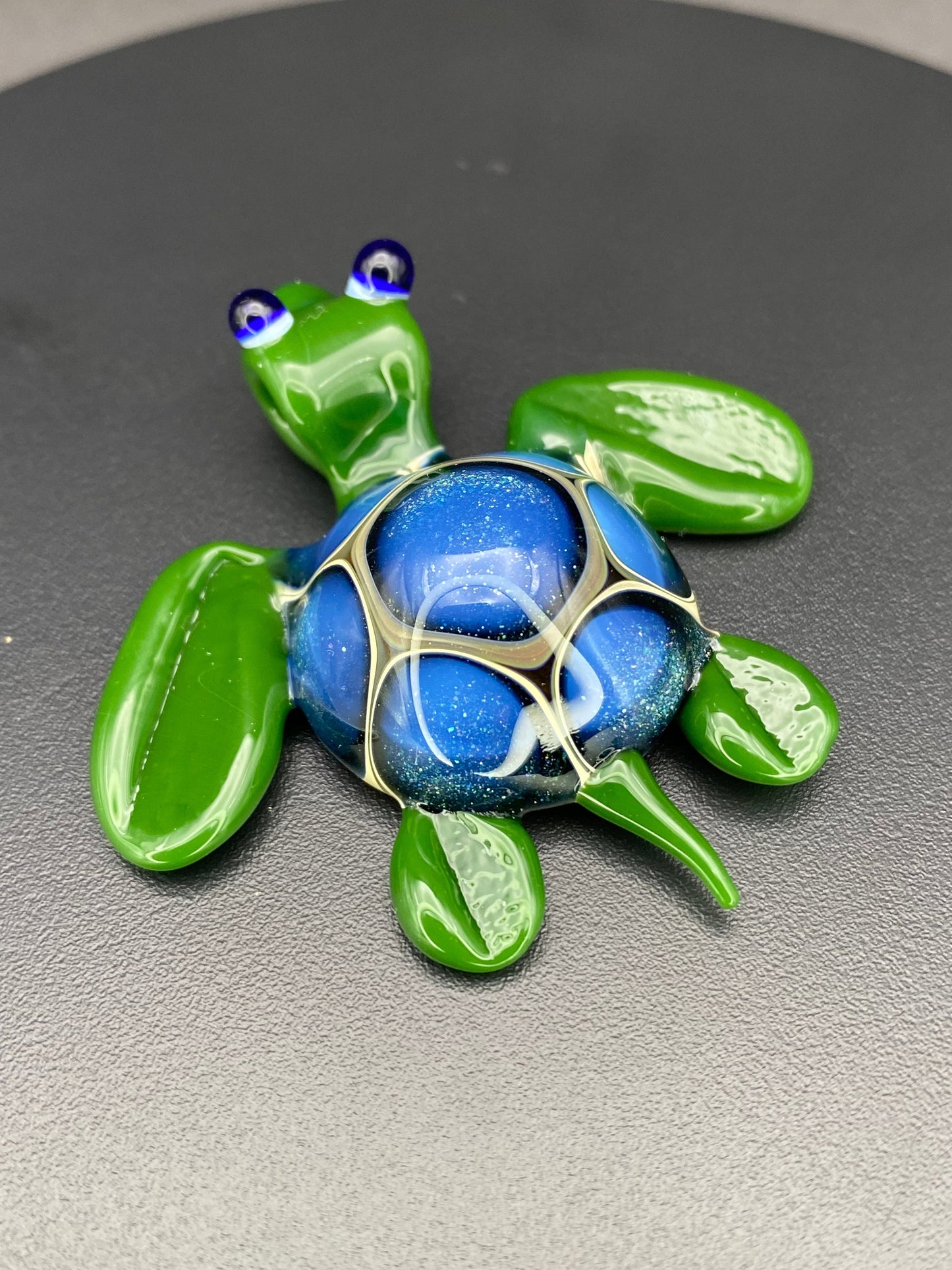 Sea Turtle Glass Pendant - Handmade Blown Glass Jewelry