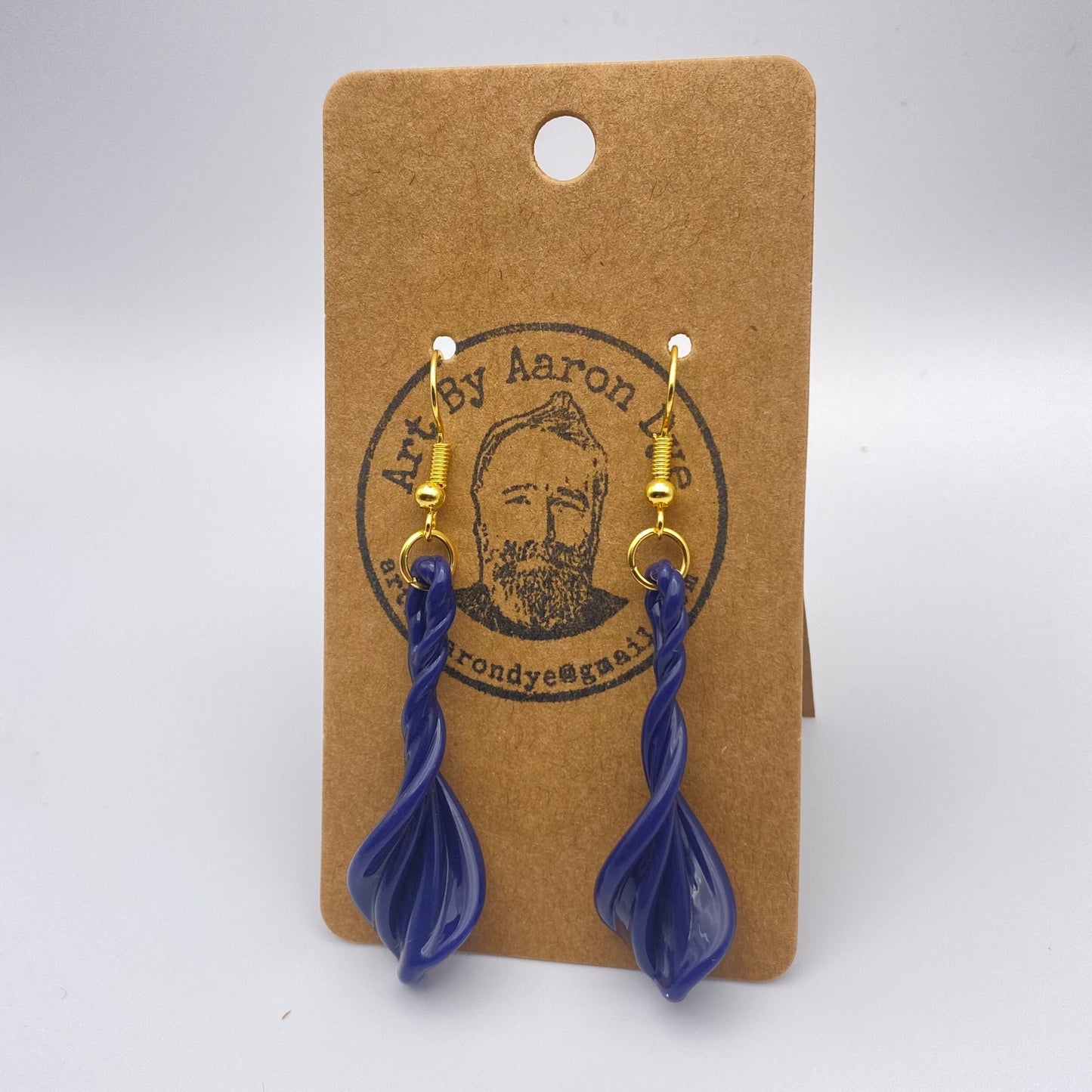 Purple Blown Glass Earrings - Handcrafted Jewelry - Hypoallergenic | Art By Aaron Dye