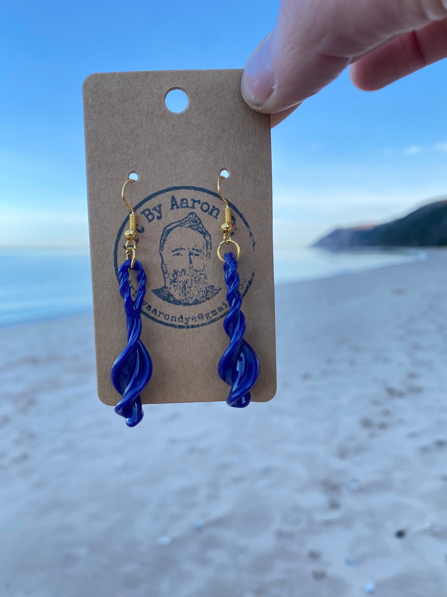 Purple Blown Glass Earrings - Handcrafted Jewelry - Hypoallergenic | Art By Aaron Dye