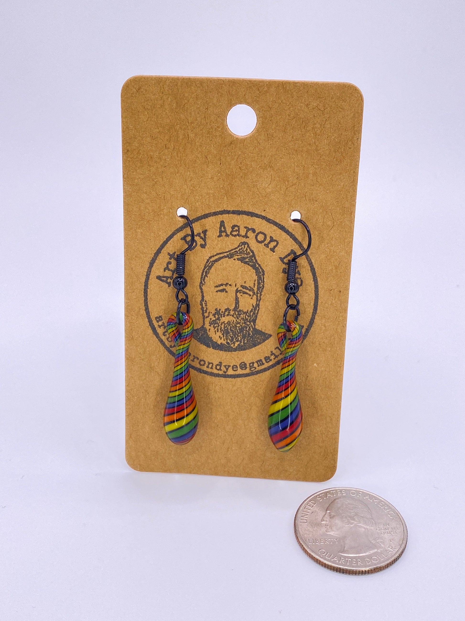 Glass Earrings Rainbow Earrings
hand blown 
funky cute pride
dangle tear drop
statement jewelry
valentines crystal
Hypoallergenic gift
rare boho girlfriend
Lampwork heady fun
colorful fairy mom
handcrafted gifts
handmade earring for
one of a kind