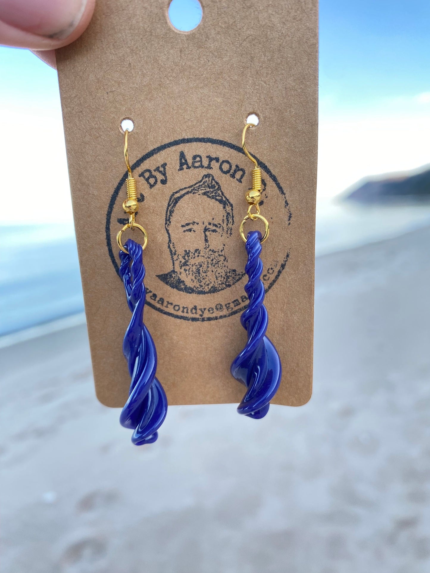 Purple Blown Glass Earrings - Handcrafted Jewelry - Hypoallergenic | Art By Aaron Dye