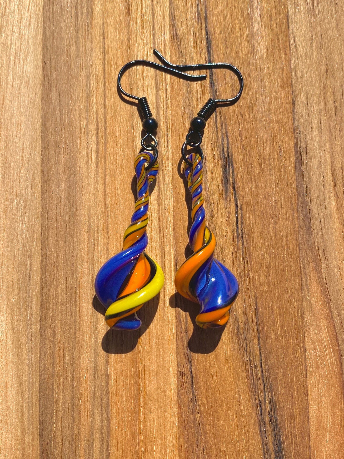 Colorful Blown Glass Earrings - Dangle and Drop - Handcrafted Jewelry Gift - Hypoallergenic | Art By Aaron Dye