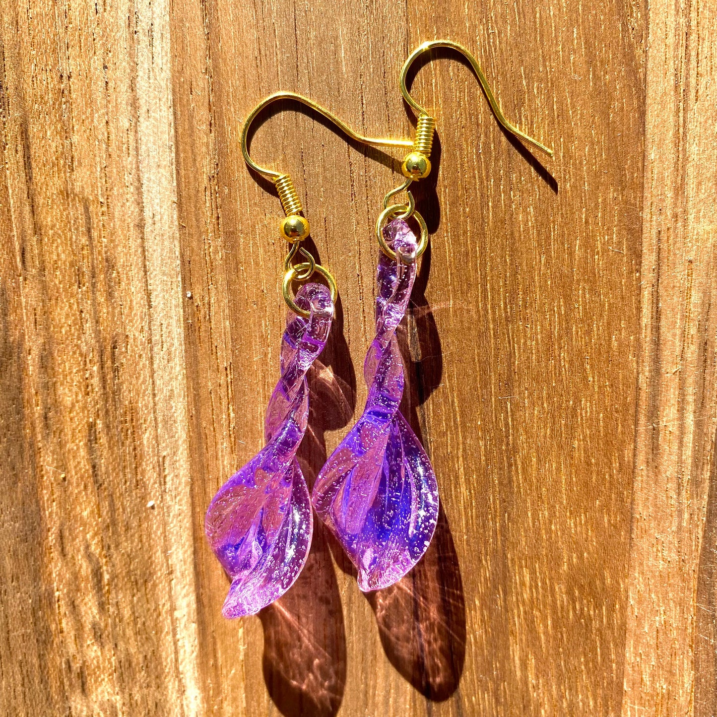 Pink/Purple Blown Glass Earrings - Handmade Jewelry - Hypoallergenic | Art By Aaron Dye
