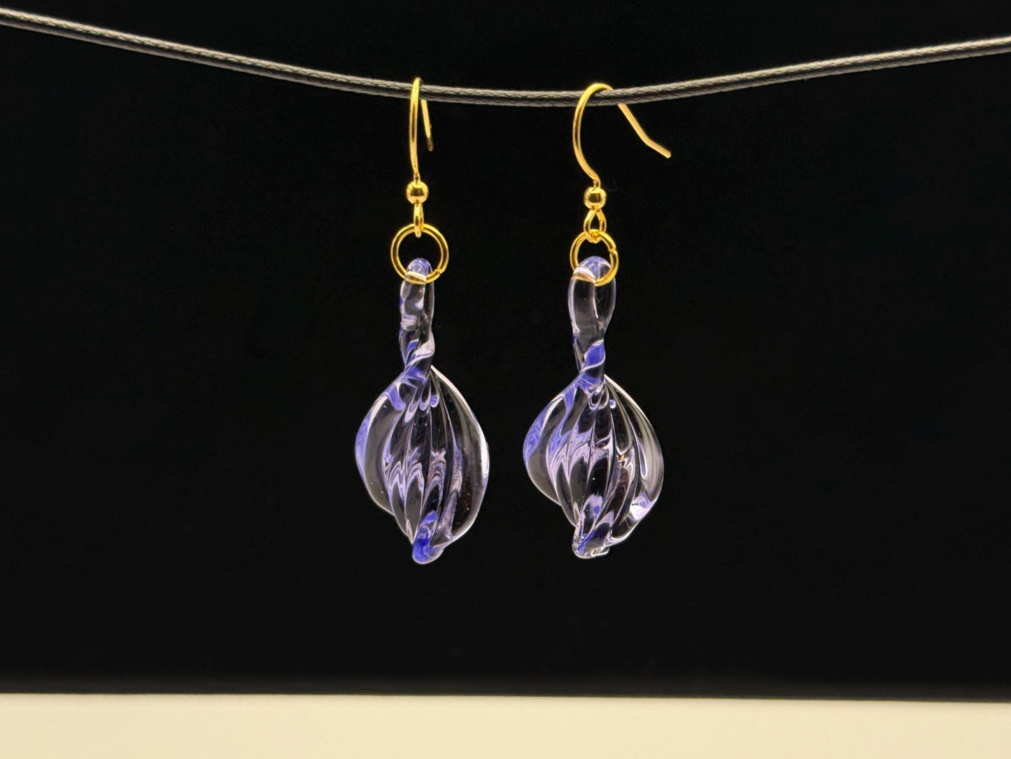 Handcrafted Lavender Glass Earrings | Elegant Minimalist Jewelry | Unique Bridesmaid Gift