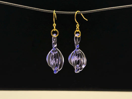 Handcrafted Lavender Glass Earrings | Elegant Minimalist Jewelry | Unique Bridesmaid Gift