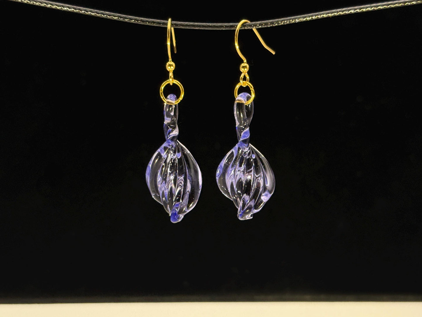 Handcrafted Lavender Glass Earrings | Elegant Minimalist Jewelry | Unique Bridesmaid Gift