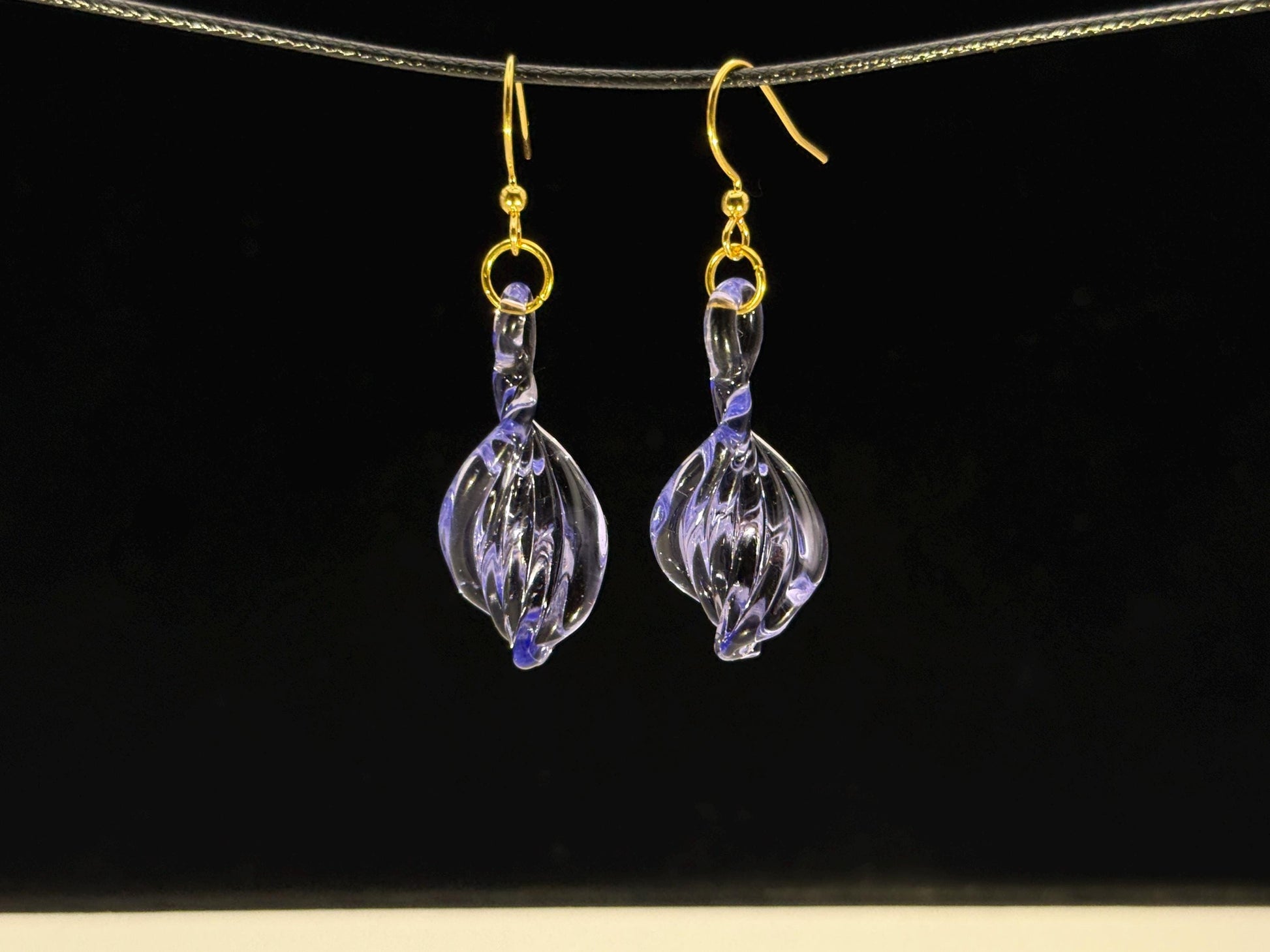 Handcrafted Lavender Glass Earrings | Elegant Minimalist Jewelry | Unique Bridesmaid Gift