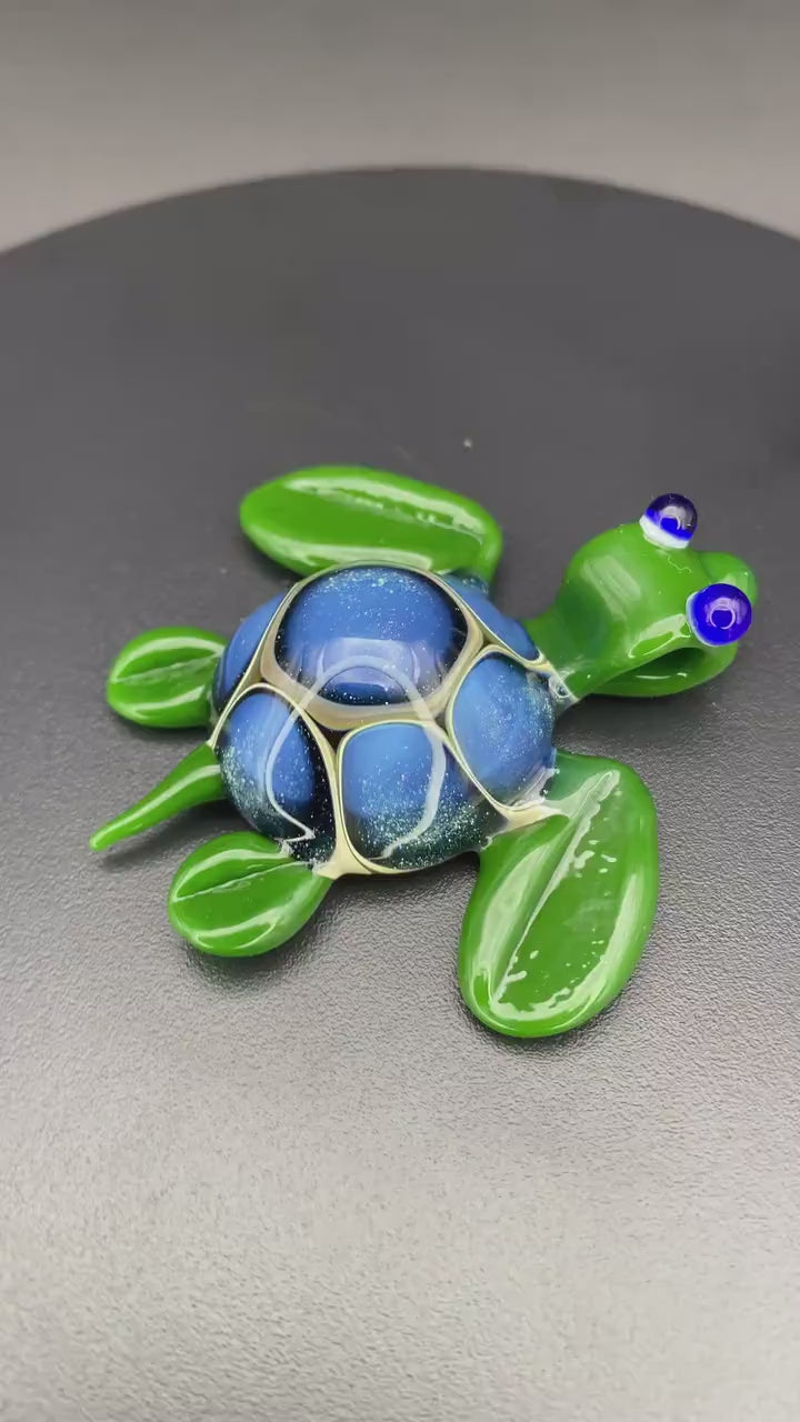 Sea Turtle Glass Pendant - Handcrafted Near Lake Michigan | Art By Aaron Dye